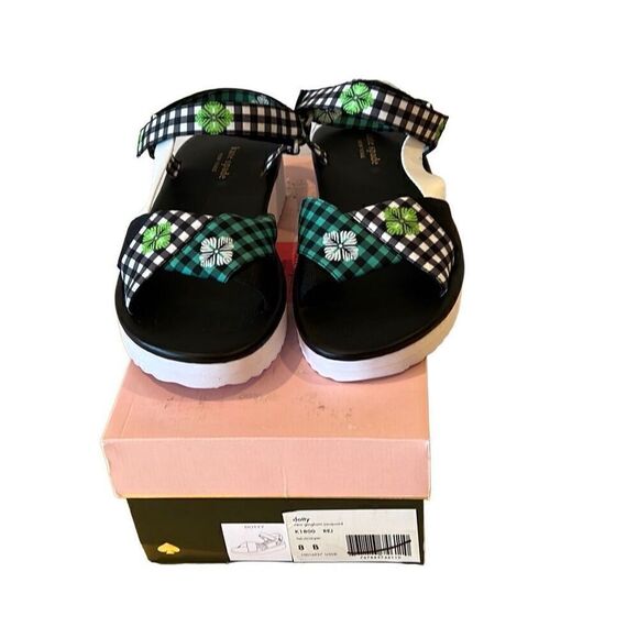 Kate Spade Dotty Gingham Sandal Sz.8 New - Picture 2 of 5